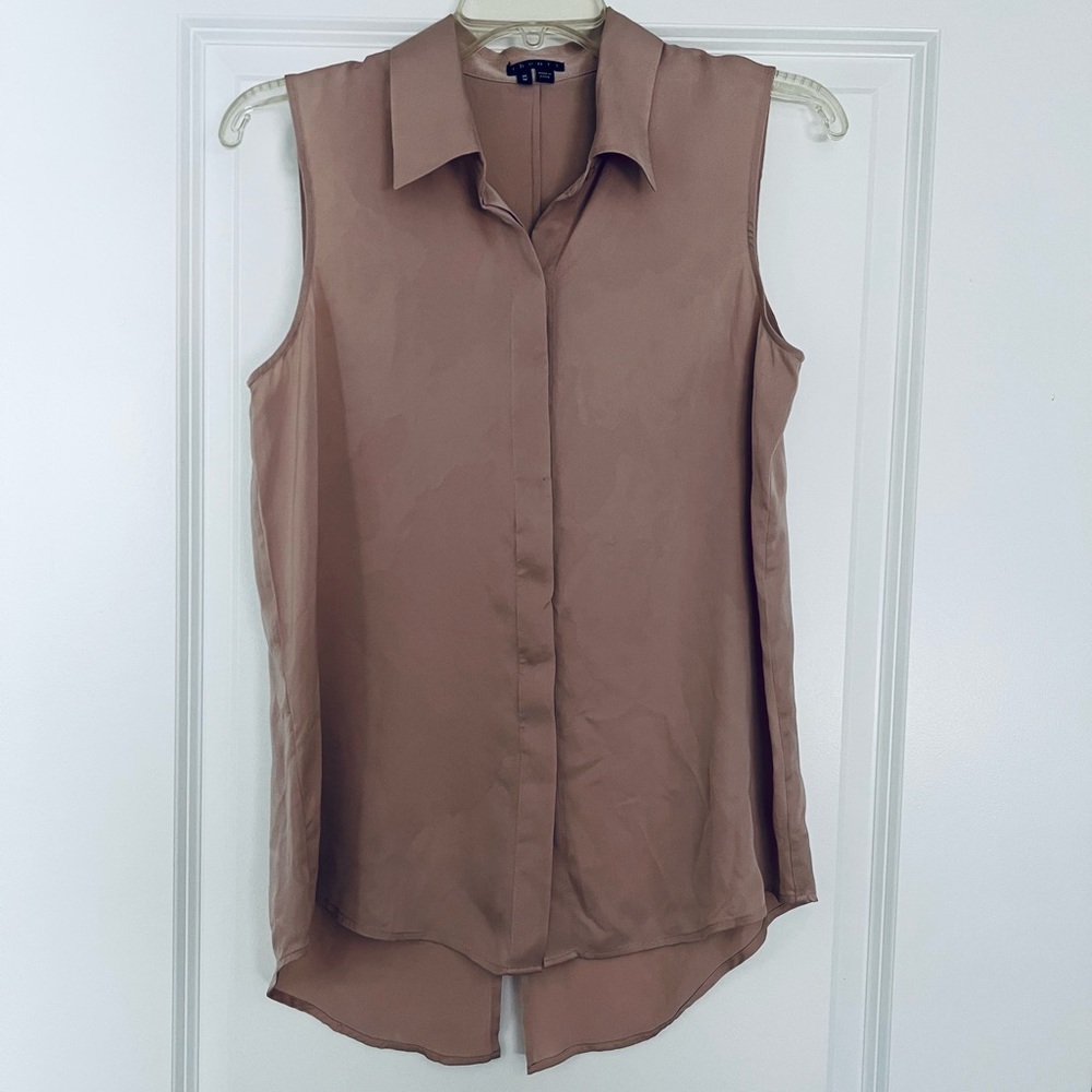 Theory Silk Sleeveless Blouse